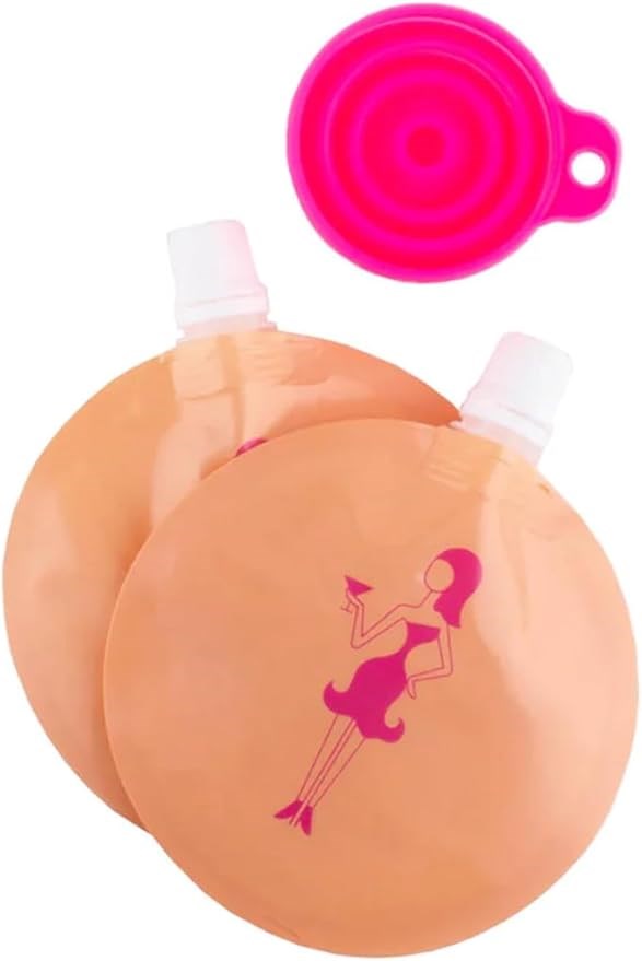 Kheper Games Booze Implants Flask Bra Insert - - Party Gifts and Novelties