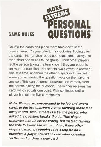 Kheper Games More Extreme Personal Questions Game - Sex Games, Coupons and Tricks