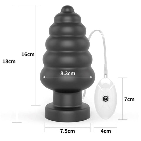 Lovetoy King Sized 7 Inch Vibrating Anal Cracker Butt Plug Large Size - Butt Plugs