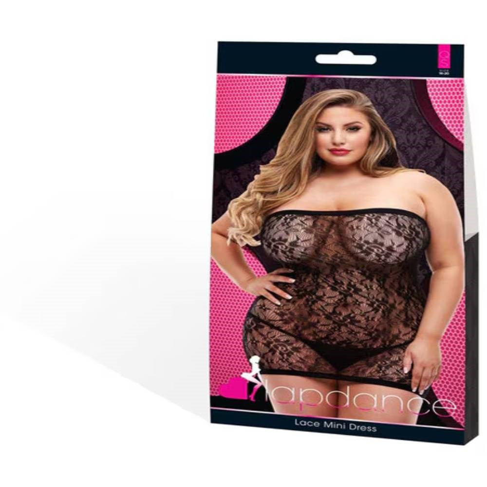 Xgen Products Lapdance Lingerie Lace Mini Dress XL Strapless Lace Design - - Body Stockings
