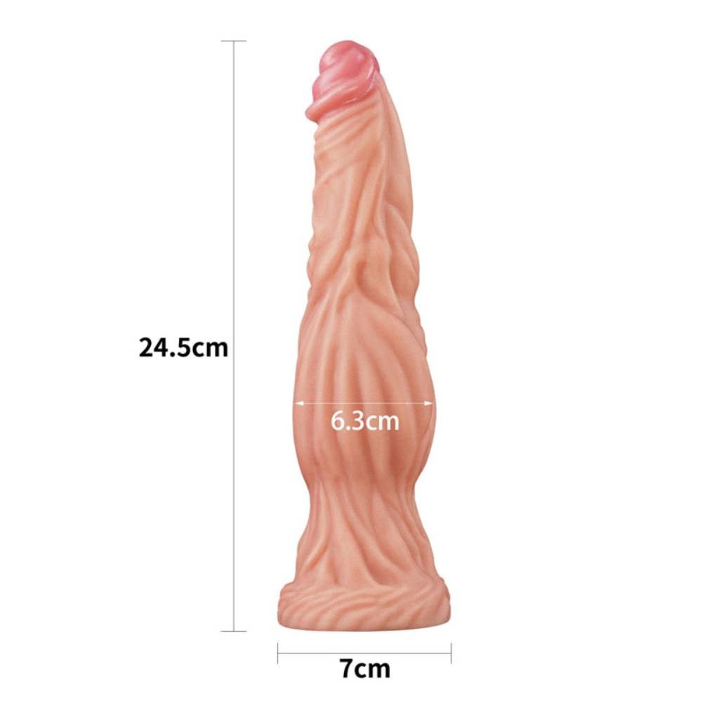 Lovetoy Nature Cock Realistic Fantasy Dong with Dual Layer Silicone - - Realistic Dildos