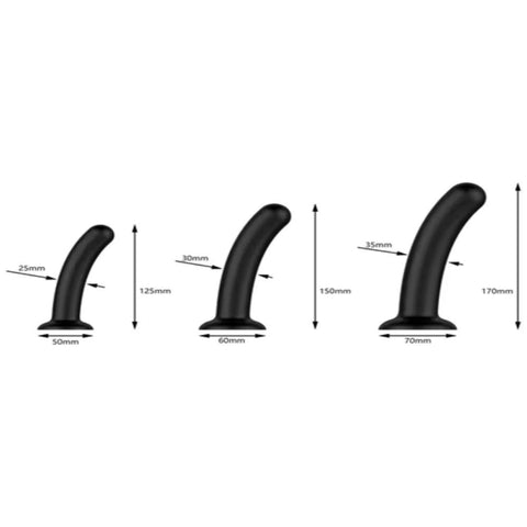 Nexus Sex Toys Dilator Set Silicone Anal Dildos (S M L) Progressive Set - Anal Dildos