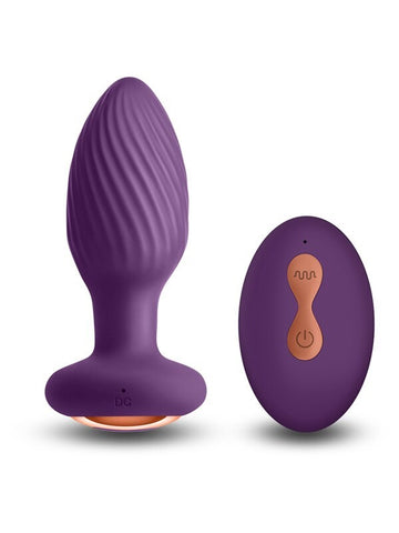 NS Novelties INYA Alpine Rechargeable Gyrating Butt Plug Purple Remote Control - Butt Plugs