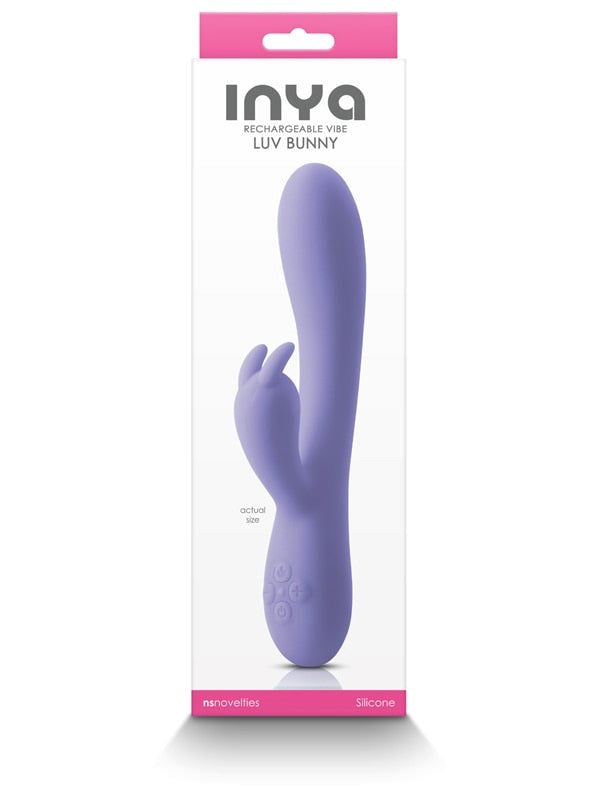 NS Novelties INYA Luv Bunny Vibrator Purple Dual Motor Rabbit Stimulation - - Rabbit Vibrators