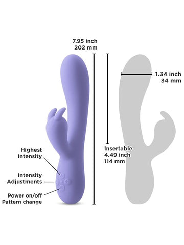 NS Novelties INYA Luv Bunny Vibrator Purple Dual Motor Rabbit Stimulation - Rabbit Vibrators