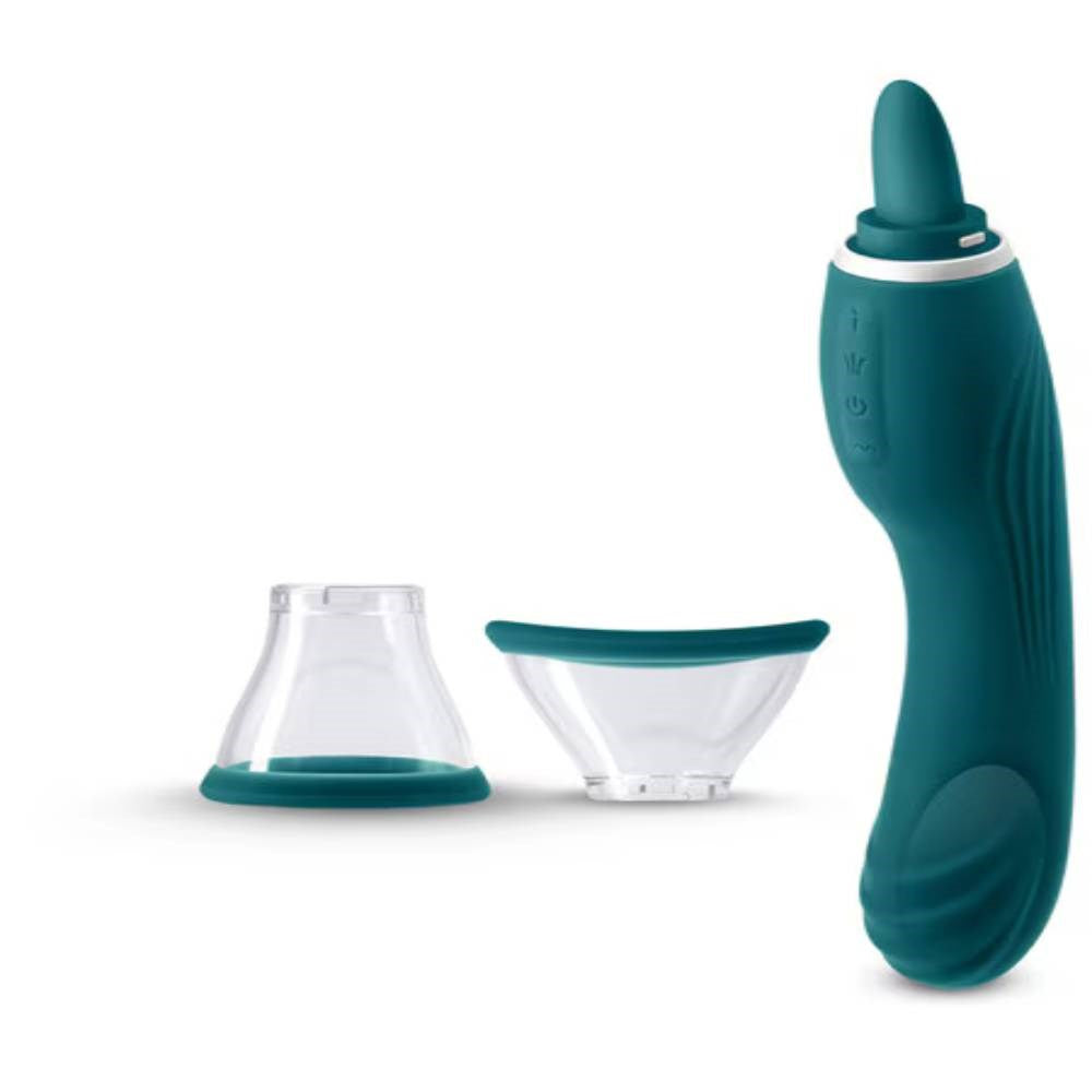 NS Novelties INYA Triple Delight Clitoral Vibrator with Tongue and Suction - - Clit Ticklers and Pulsators