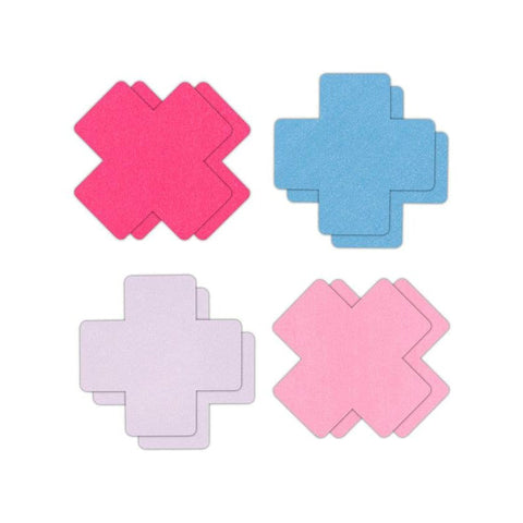 NS Novelties Pretty Pasties Cross II Assorted Nipple Cover 4 Pairs Cross Design - Breast and Nipple Toys