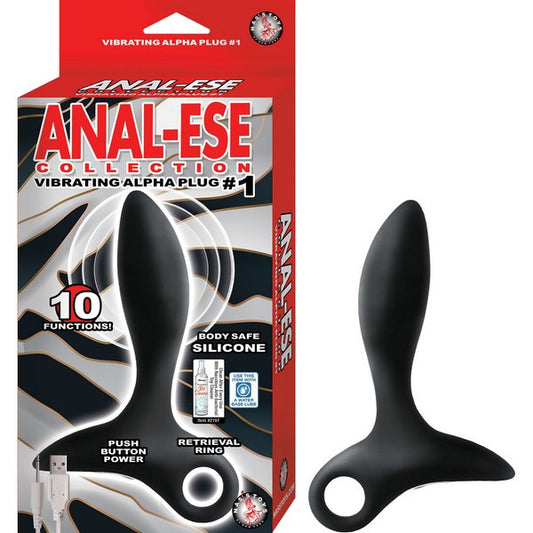 ANAL-ESE Vibrating Alpha Plug No. 1 - Push Button Operated - - Prostate Sex Toys