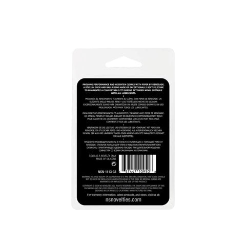 NS Novelties Renegade Piper Cock and Ball Tube Premium Silicone Ring - Ball and Cock Toys