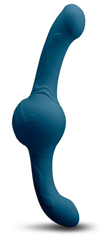 NS Novelties Revolution Tsunami G and P Spot Massager Teal Rotating Vibrator - Double Ender
