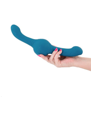 NS Novelties Revolution Tsunami G and P Spot Massager Teal Rotating Vibrator - Double Ender