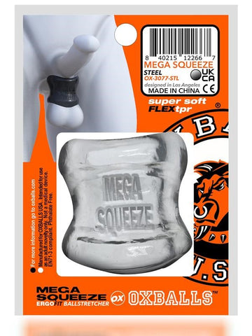 Oxballs Mega Squeeze Ergofit Ball Stretcher Clear Ergonomic Ball Stretcher - Ball and Cock Toys