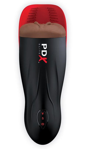 Pipedream Products PDX Fuck O Matic 2 With Pulsation Male Masturbator Brown - Masturbators and Strokers