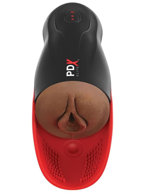Pipedream Products PDX Fuck O Matic 2 With Pulsation Male Masturbator Brown - - Masturbators and Strokers