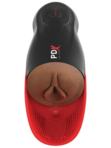 Pipedream Products PDX Fuck O Matic 2 With Pulsation Male Masturbator Brown - Masturbators and Strokers