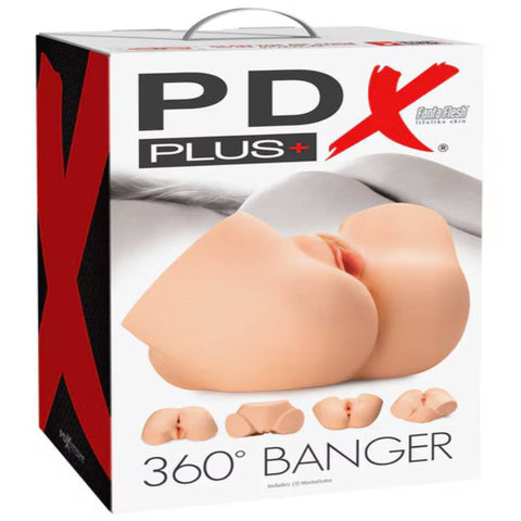 Pipedream Products PDX Plus 360 Banger Realistic Mens Masturbator - Realistic Butts And Vaginas