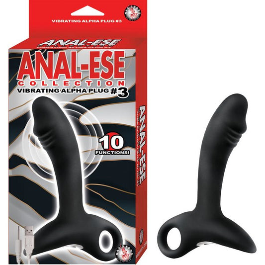 ANAL-ESE Vibrating Alpha Plug No. 3 - Silicone - - Prostate Sex Toys