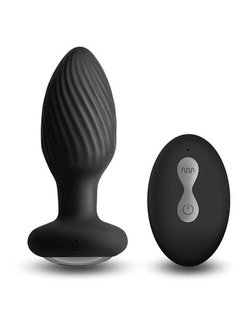 NS Novelties Renegade Alpine Vibrating Butt Plug Black with Remote Control - Butt Plugs
