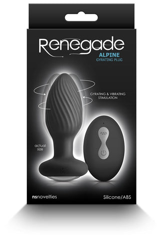NS Novelties Renegade Alpine Vibrating Butt Plug Black with Remote Control - Butt Plugs