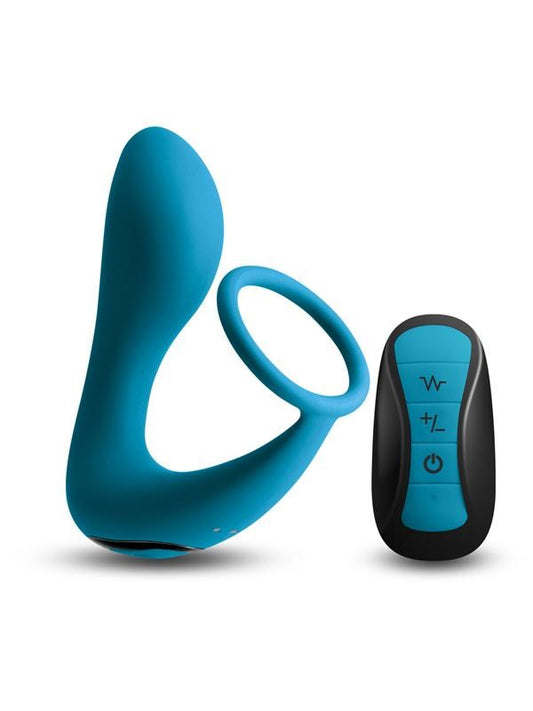 NS Novelties Renegade Slingshot II Cock Ring and Prostate Stimulator Teal - - Cock Ring Sets