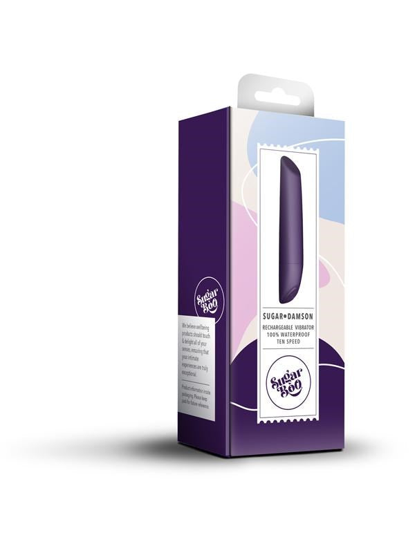 Rocks Off SugarBoo Sugar Damson Bullet Vibrator with 10 Vibration Modes - - Bullet Vibrators