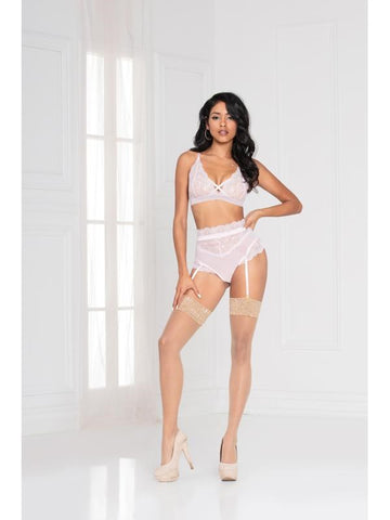 Seven til Midnight Secret Affair Bra Set Blush XL Lace Lingerie - Bras and Bra Sets