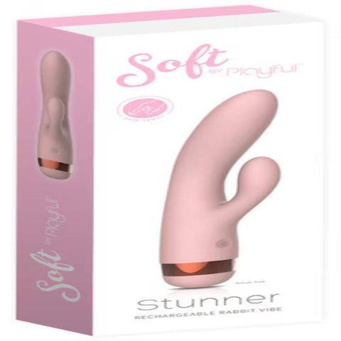 Evolved Soft by Playful Stunner Rechargeable Rabbit Vibrator Ultra Soft - Rabbit Vibrators