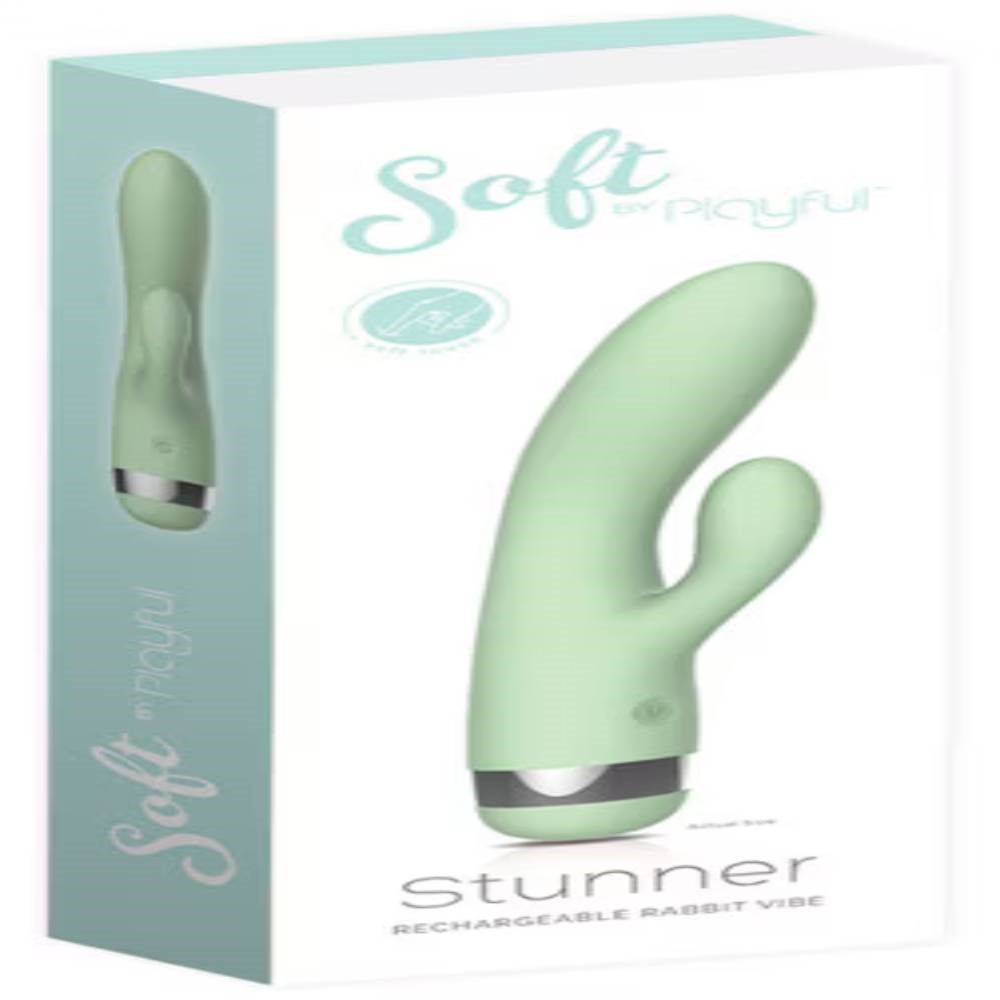 Evolved Soft by Playful Stunner Rechargeable Rabbit Vibrator Ultra Soft - - Rabbit Vibrators