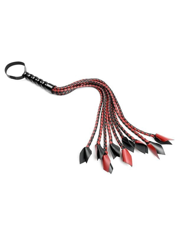 Sportsheets Saffron Braided Flogger Premium Whip Nine Strand Impact Sex Toy - - Whips And Crops