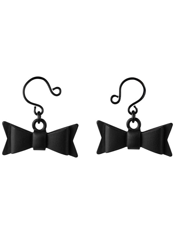 Sportsheets Sincerely Bow Tie Adjustable No Pierce Nipple Jewelry Black - - Breast and Nipple Toys
