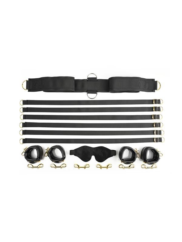Sportsheets Special Edition Under the Bed Restraint System with Golden Hardware - - Cuffs and Restraints