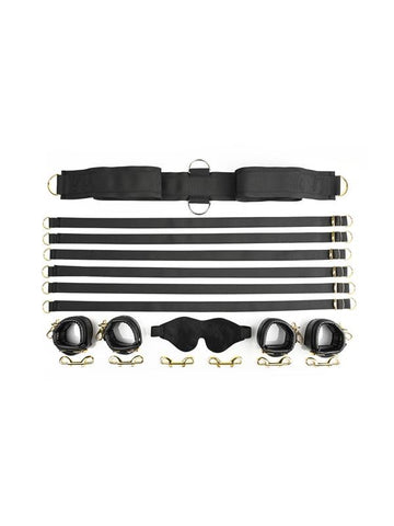 Sportsheets Special Edition Under the Bed Restraint System with Golden Hardware - Cuffs and Restraints