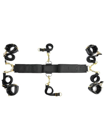 Sportsheets Special Edition Under the Bed Restraint System with Golden Hardware - Cuffs and Restraints