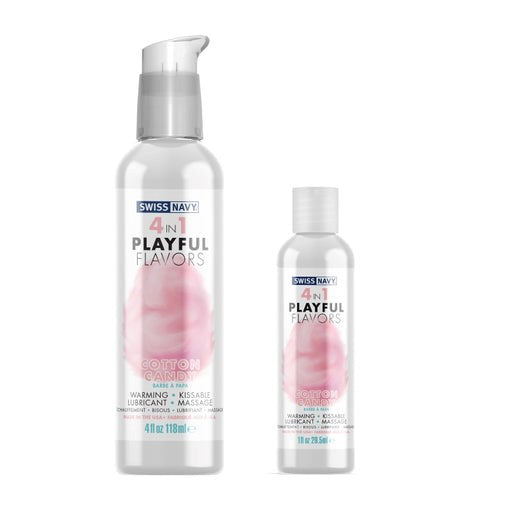 Swiss Navy Playful 4 in 1 Cotton Candy Flavoured Lubricant 118ml Warming Edible - - Lubricants and Lotions