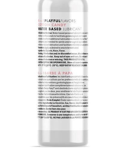 Swiss Navy Playful 4 in 1 Cotton Candy Flavoured Lubricant 118ml Warming Edible - - Lubricants and Lotions