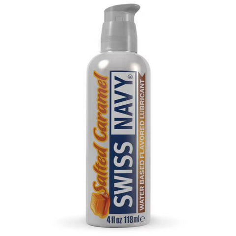 Swiss Navy Salted Caramel Water Based Flavored Lubricant Sugar Free 4 in 1 - Water Based Lubes