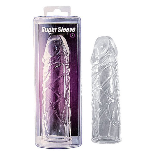 Super Cock Sleeve No.3 - 5.25 Inch Add Girth and Length - - Pumps, Extenders and Sleeves