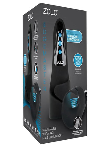Xgen Products Zolo Edgemaster 7.2 Inch Vibrating Masturbator with Squeeze Control - Masturbators and Strokers