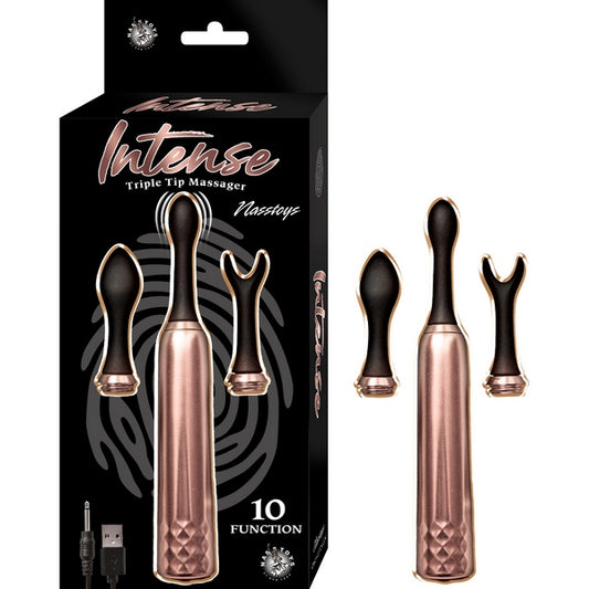 INTENSE Triple Tip Massager Kit With 3 Stimulating Heads - - Personal Massagers