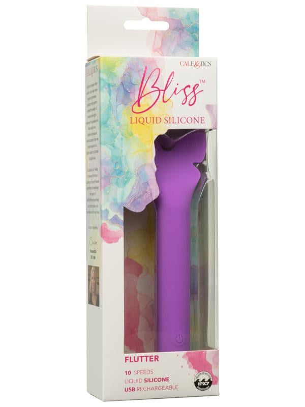 California Exotics Bliss Liquid Silicone Flutter Vibrator - - Rabbit Vibrators