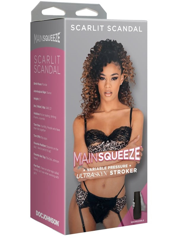Doc Johnson Main Squeeze Scarlit Scandal Ultraskyn Stroker Pussy Caramel - - Masturbators and Strokers