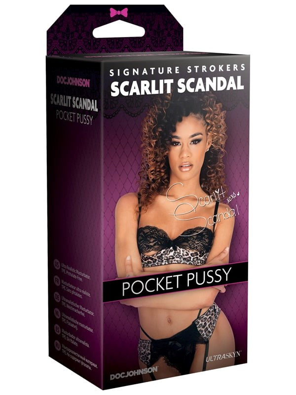 Doc Johnson Main Squeeze Signature Strokers Scarlit Scandal Ultraskyn Pocket Pussy - - Masturbators and Strokers