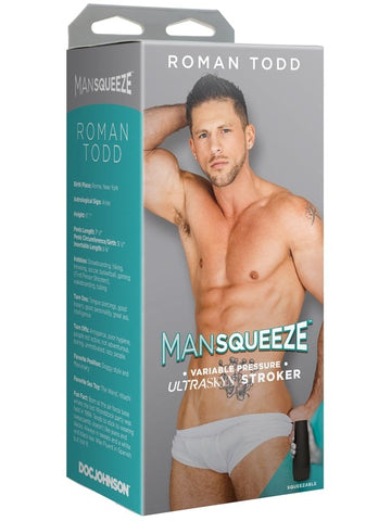 Doc Johnson Man Squeeze Roman Todd Ultraskyn Stroker Ass Vanilla Textured Masturbator - Masturbators and Strokers