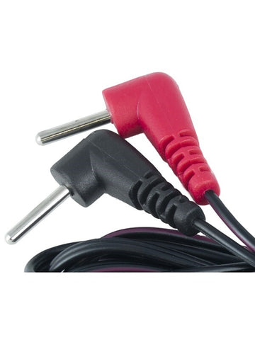 Electrastim Replacement Cable with 90 Degree Plugs Professional Grade - Vibrator Accessories