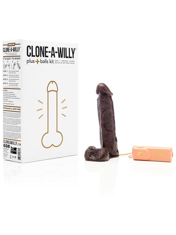 Empire Labs Clone A Willy Plus Balls Kit Deep Skin Tone Vibrating Dildo - Sex Kits