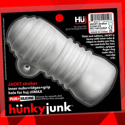 Hunkyjunk Jackt Realistic Mens Stroker with Plus+SILICONE and Suction - Masturbators and Strokers