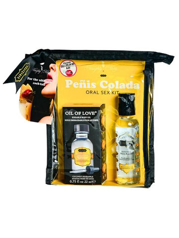 Kama Sutra Penis Colada Oral Sex Cocktail Kit with Warming Oil and Body Glide - Sex Kits