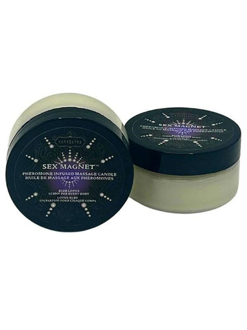 Kama Sutra Sex Magnet Pheromone Massage Candle Blue Lotus Arousal Enhancement - Bath and Intimate Fragrances