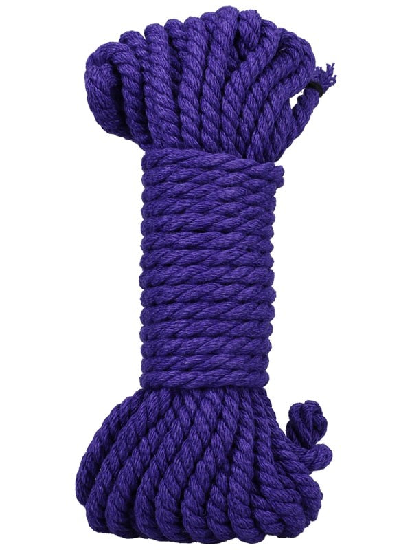 Doc Johnson Kink Merci Bind and Tie 6mm Bondage Rope 30 Feet Violet Hemp Rope - - Cuffs and Restraints