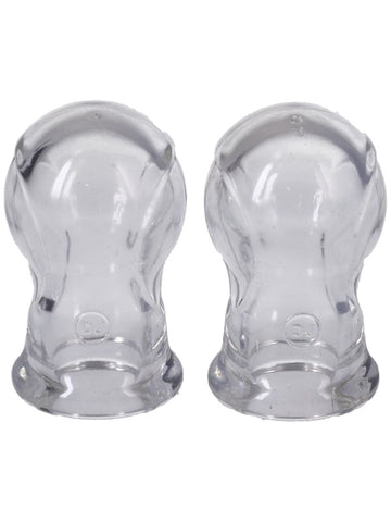 Doc Johnson Kink Merci Tweak Nipple Sucker Set Clear Hands Free Suction - Breast and Nipple Toys